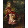 Paie de tableaux, petit chaperon rouge, XIXème siècle | Biron Paie de tableaux, petit chaperon rouge, XIXème siècle