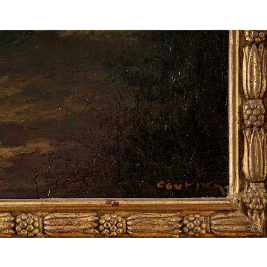 Paie de tableaux, petit chaperon rouge, XIXème siècle | Biron Paie de tableaux, petit chaperon rouge, XIXème siècle