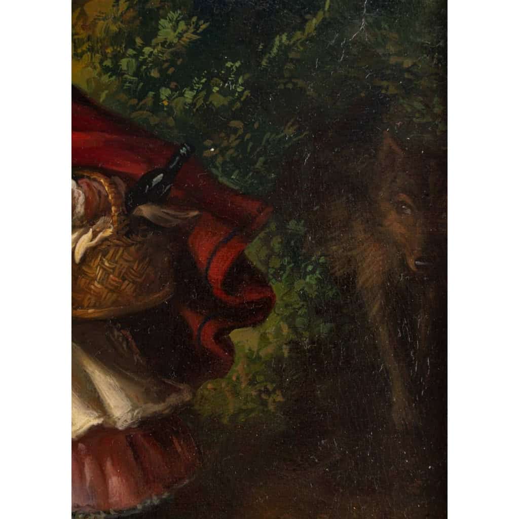 Paie de tableaux, petit chaperon rouge, XIXème siècle | Biron Paie de tableaux, petit chaperon rouge, XIXème siècle