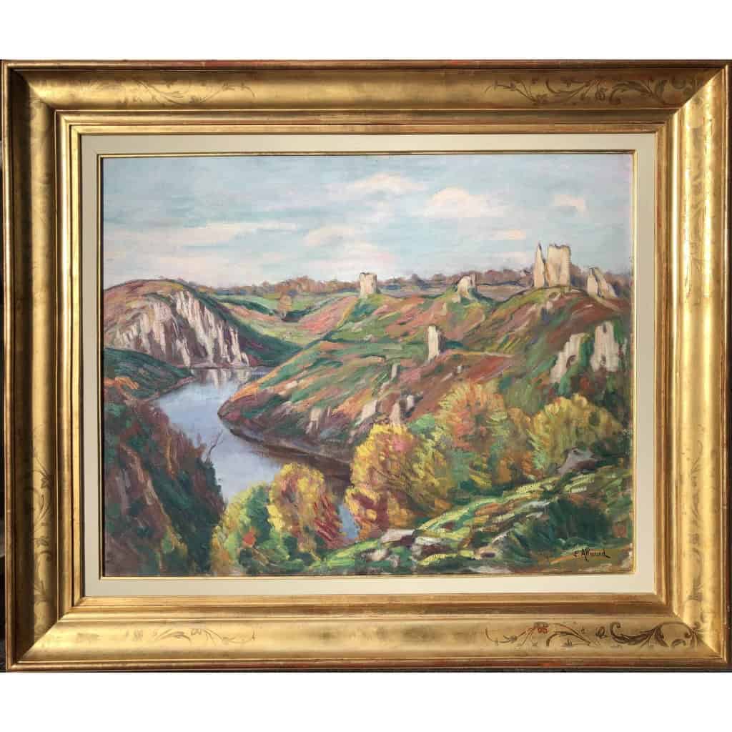 Eugène Alluaud Vue Des Ruines De Crozant Ecole Française 20è Siècle Huile Signée Certificat d’authenticité | Biron ||||||||||