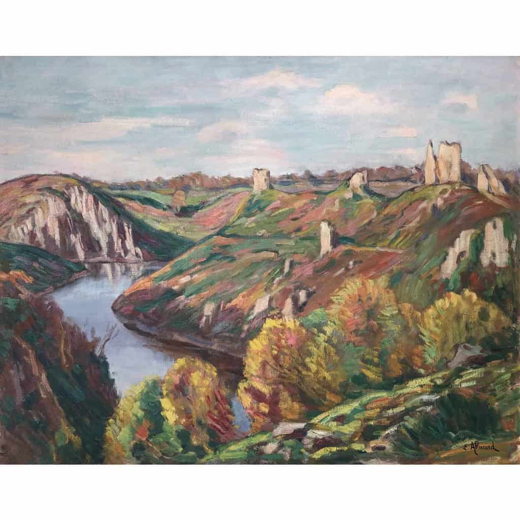 Eugène Alluaud Vue Des Ruines De Crozant Ecole Française 20è Siècle Huile Signée Certificat d’authenticité | Biron Eugène Alluaud Vue Des Ruines De Crozant Ecole Française 20è Siècle Huile Signée
