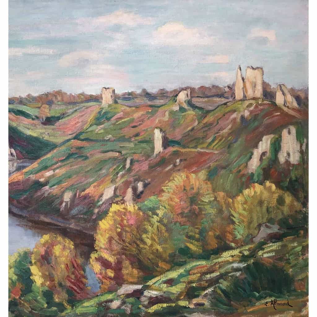 Eugène Alluaud Vue Des Ruines De Crozant Ecole Française 20è Siècle Huile Signée Certificat d’authenticité | Biron Eugène Alluaud Vue Des Ruines De Crozant Ecole Française 20è Siècle Huile Signée