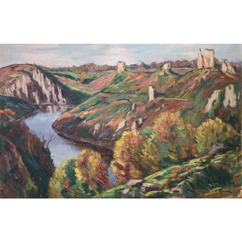 Eugène Alluaud Vue Des Ruines De Crozant Ecole Française 20è Siècle Huile Signée Certificat d’authenticité | Biron Eugène Alluaud Vue Des Ruines De Crozant Ecole Française 20è Siècle Huile Signée