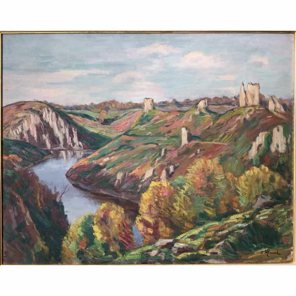 Eugène Alluaud Vue Des Ruines De Crozant Ecole Française 20è Siècle Huile Signée Certificat d’authenticité | Biron Eugène Alluaud Vue Des Ruines De Crozant Ecole Française 20è Siècle Huile Signée