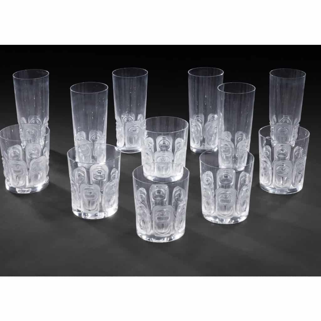 Lalique France : Ensemble de 12 verres « Khépri » | Biron |||||