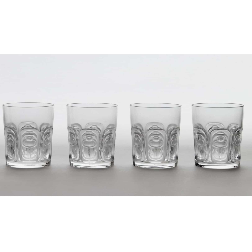 Lalique France : Ensemble de 12 verres « Khépri » | Biron Lalique France : Ensemble de 12 verres « Khépri »