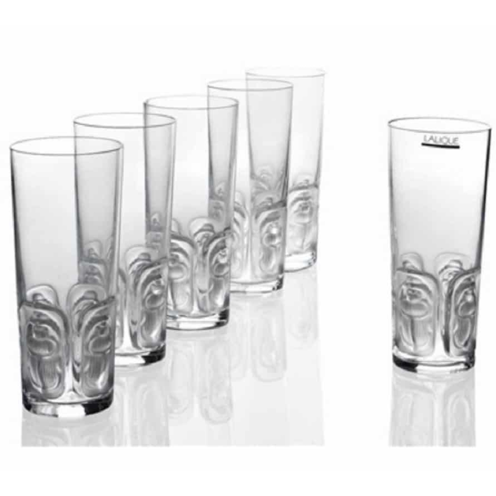 Lalique France : Ensemble de 12 verres « Khépri » | Biron Lalique France : Ensemble de 12 verres « Khépri »