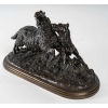 « Chien attaquant un mouton », bronze signée Isidore Bonheur, XIXème siècle | Biron "Chien attaquant un mouton", bronze signée Isidore Bonheur, XIXème siècle