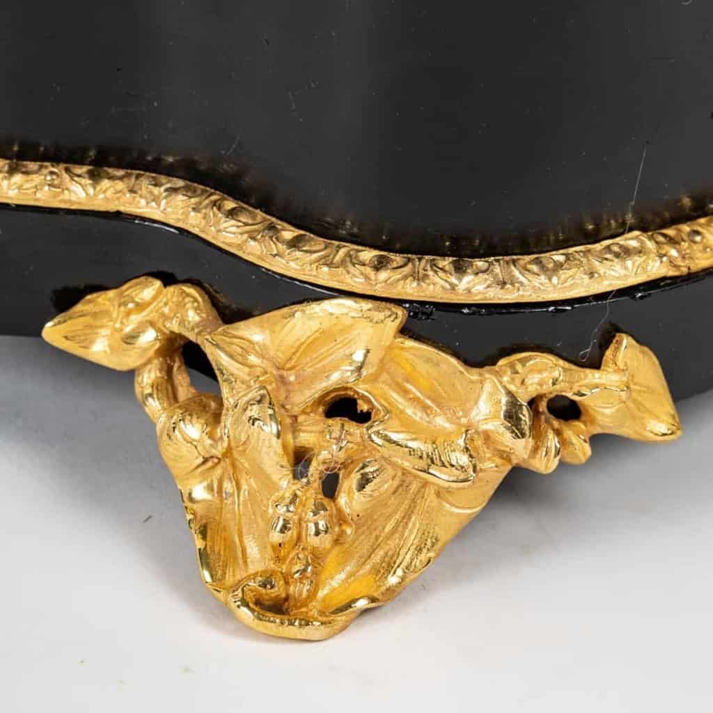 Boîte à bijoux en ébène noire et plaque de Sèvres d’époque XIXème siècle | Biron Boîte à bijoux en ébène noire et plaque de Sèvres d'époque XIXème siècle