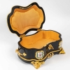 Boîte à bijoux en ébène noire et plaque de Sèvres d’époque XIXème siècle | Biron Boîte à bijoux en ébène noire et plaque de Sèvres d'époque XIXème siècle