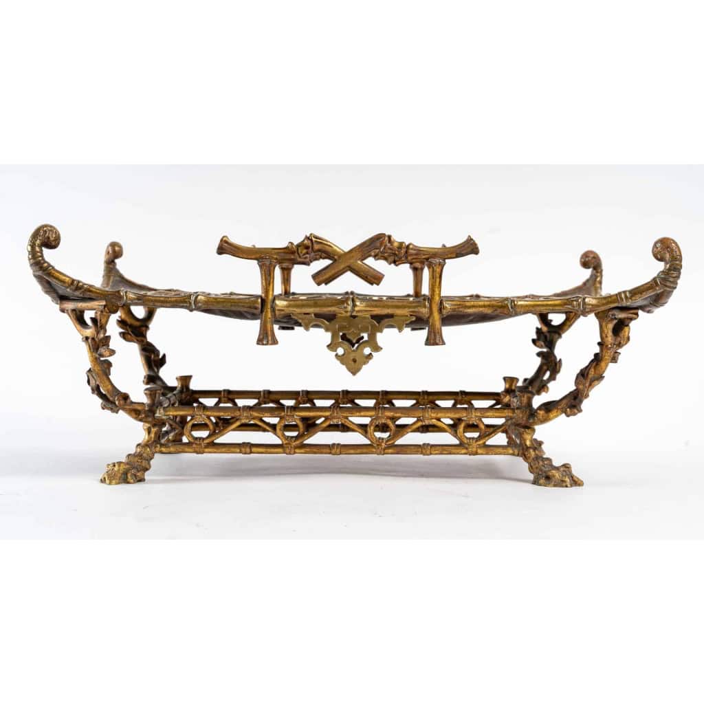 Coupe en bronze doré japonisante, XIXème sièce | Biron Coupe en bronze doré japonisante, XIXème sièce