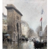 Herve Jules Tableau Impressionniste 20è Paris Porte St Martin Grands Boulevards huile toile signée Certificat d’authenticité | Biron Herve Jules Tableau Impressionniste 20è Paris Porte St Martin Grands Boulevards huile toile signée
