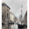 Herve Jules Tableau Impressionniste 20è Paris Porte St Martin Grands Boulevards huile toile signée Certificat d’authenticité | Biron Herve Jules Tableau Impressionniste 20è Paris Porte St Martin Grands Boulevards huile toile signée