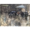 Herve Jules Tableau Impressionniste 20è Paris Porte St Martin Grands Boulevards huile toile signée Certificat d’authenticité | Biron Herve Jules Tableau Impressionniste 20è Paris Porte St Martin Grands Boulevards huile toile signée
