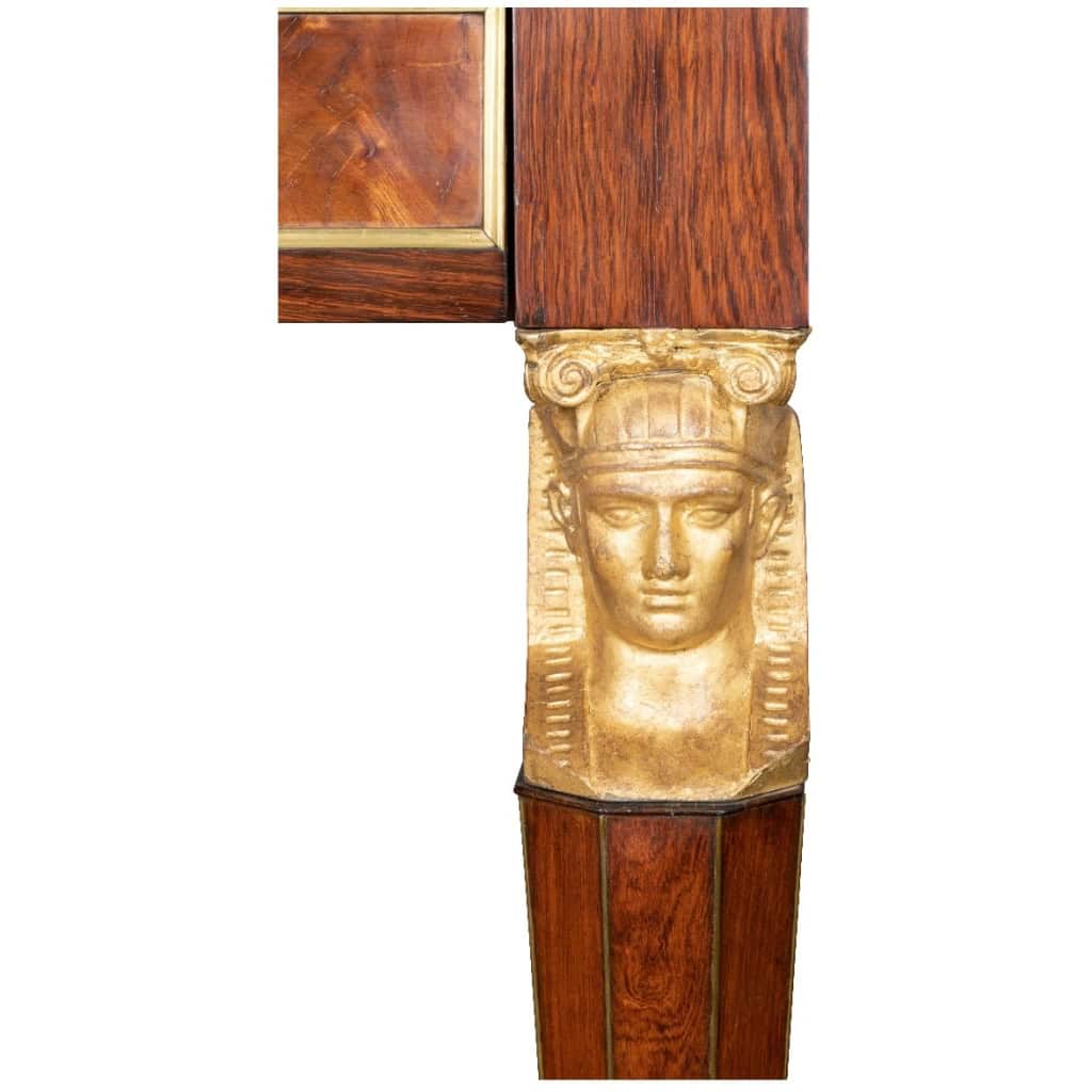 Console Italienne d’époque Empire à têtes d’Egyptiens. | Biron Console Italienne d’époque Empire à têtes d’Egyptiens.