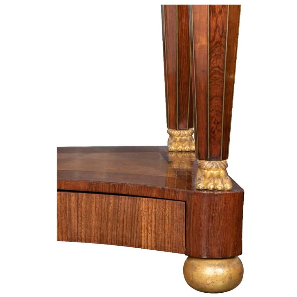 Console Italienne d’époque Empire à têtes d’Egyptiens. | Biron Console Italienne d’époque Empire à têtes d’Egyptiens.