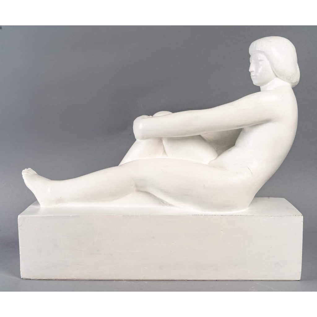 Sculpture en plâtre des années 40 3