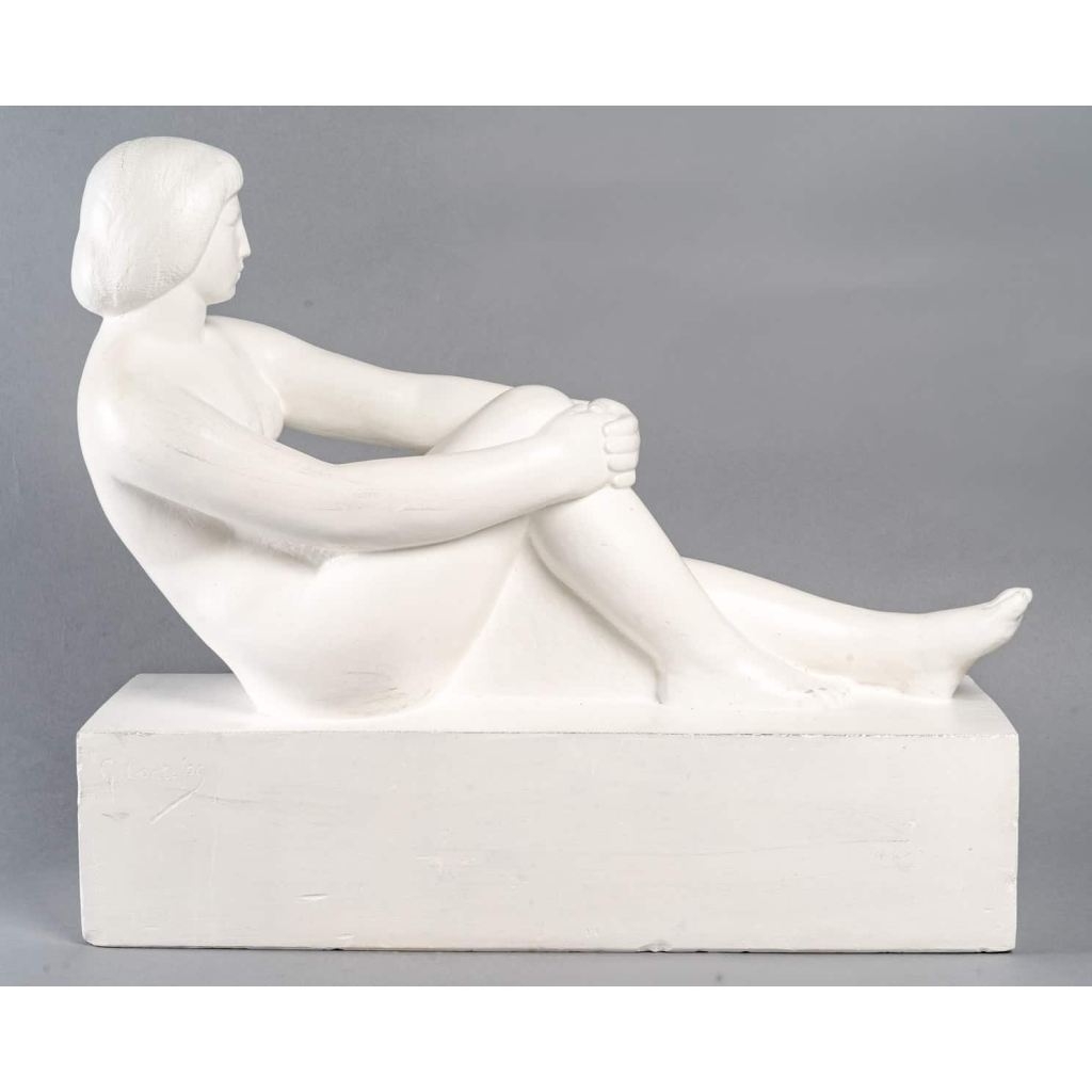 Sculpture en plâtre des années 40 4