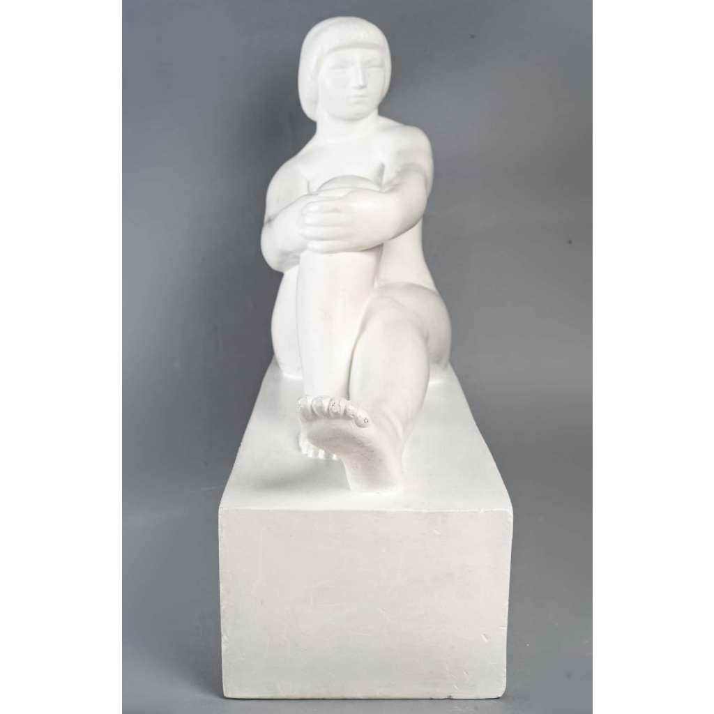 Sculpture en plâtre des années 40 5