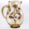  Service à Orangeade « Chardons » verre jaune émaillé à décor de chardons d’Emile GALLE | Biron  Service à Orangeade "Chardons" verre jaune émaillé à décor de chardons d'Emile GALLE