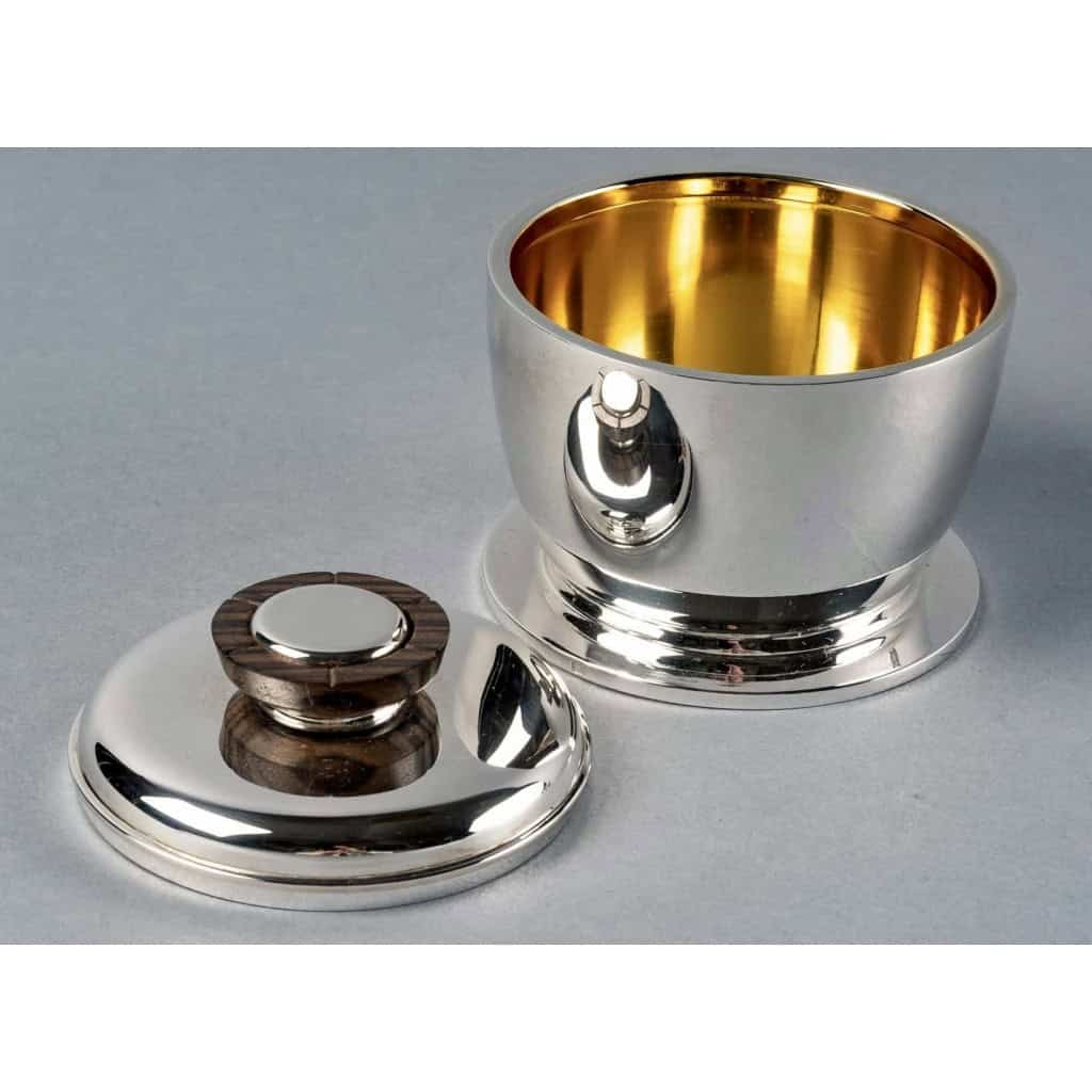 Service Egoïste Thé et Café argent massif et prises en macassar de Jean E. PUIFORCAT | Biron Service Egoïste Thé et Café argent massif et prises en macassar de Jean E. PUIFORCAT