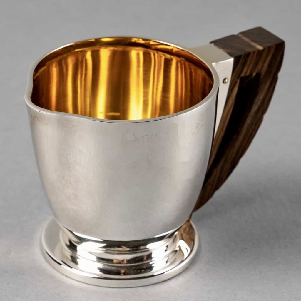 Service Egoïste Thé et Café argent massif et prises en macassar de Jean E. PUIFORCAT | Biron Service Egoïste Thé et Café argent massif et prises en macassar de Jean E. PUIFORCAT