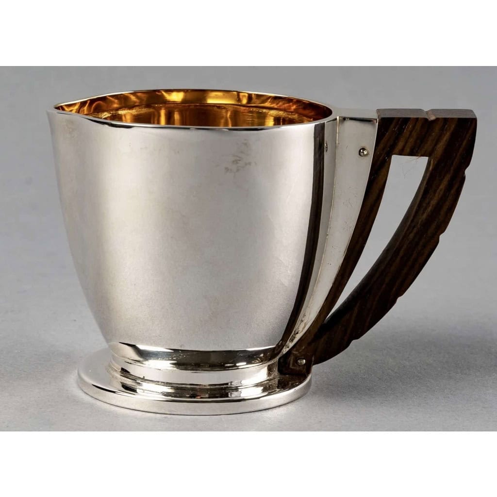 Service Egoïste Thé et Café argent massif et prises en macassar de Jean E. PUIFORCAT | Biron Service Egoïste Thé et Café argent massif et prises en macassar de Jean E. PUIFORCAT