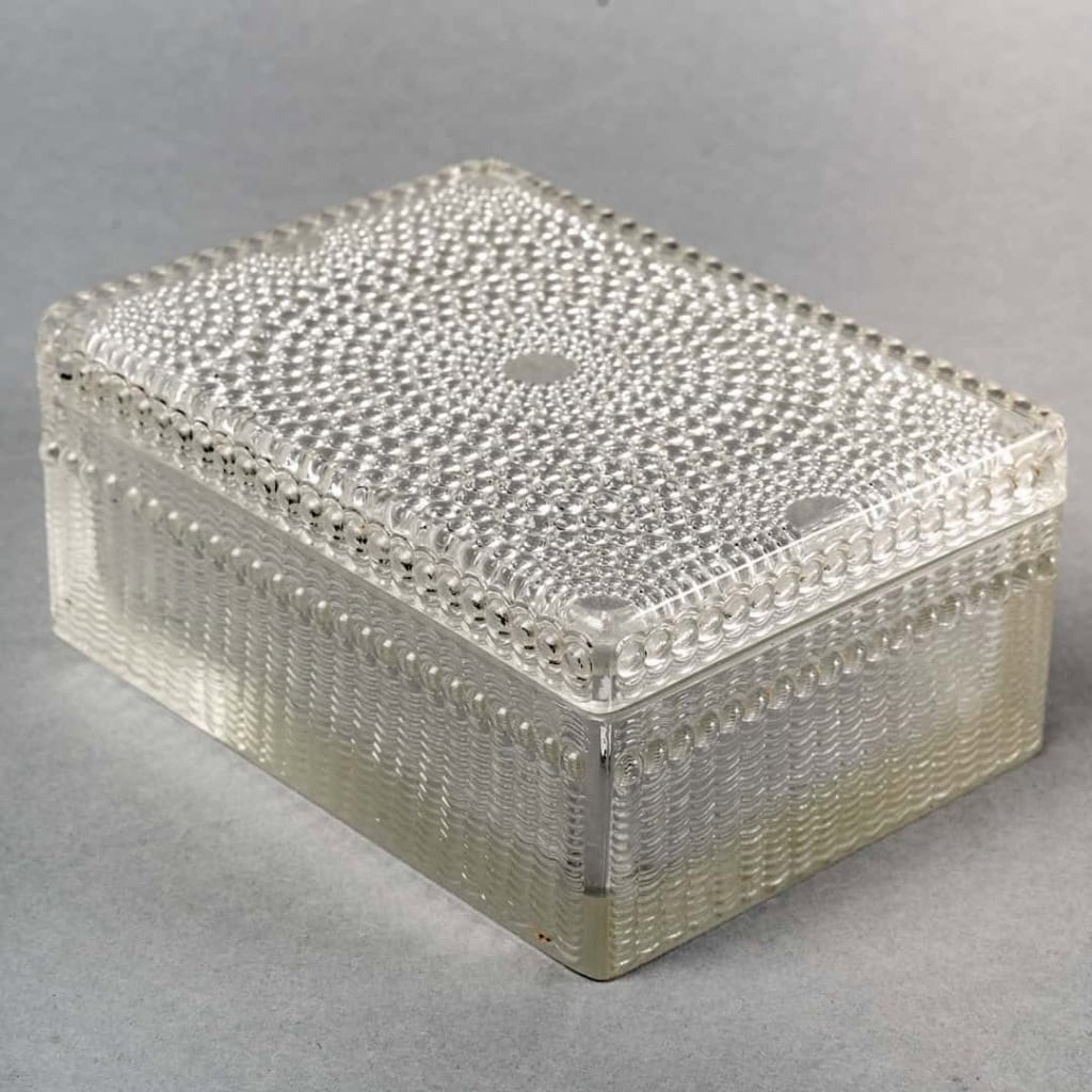 Boîte « Laurens » verre blanc de René LALIQUE | Biron ||||||