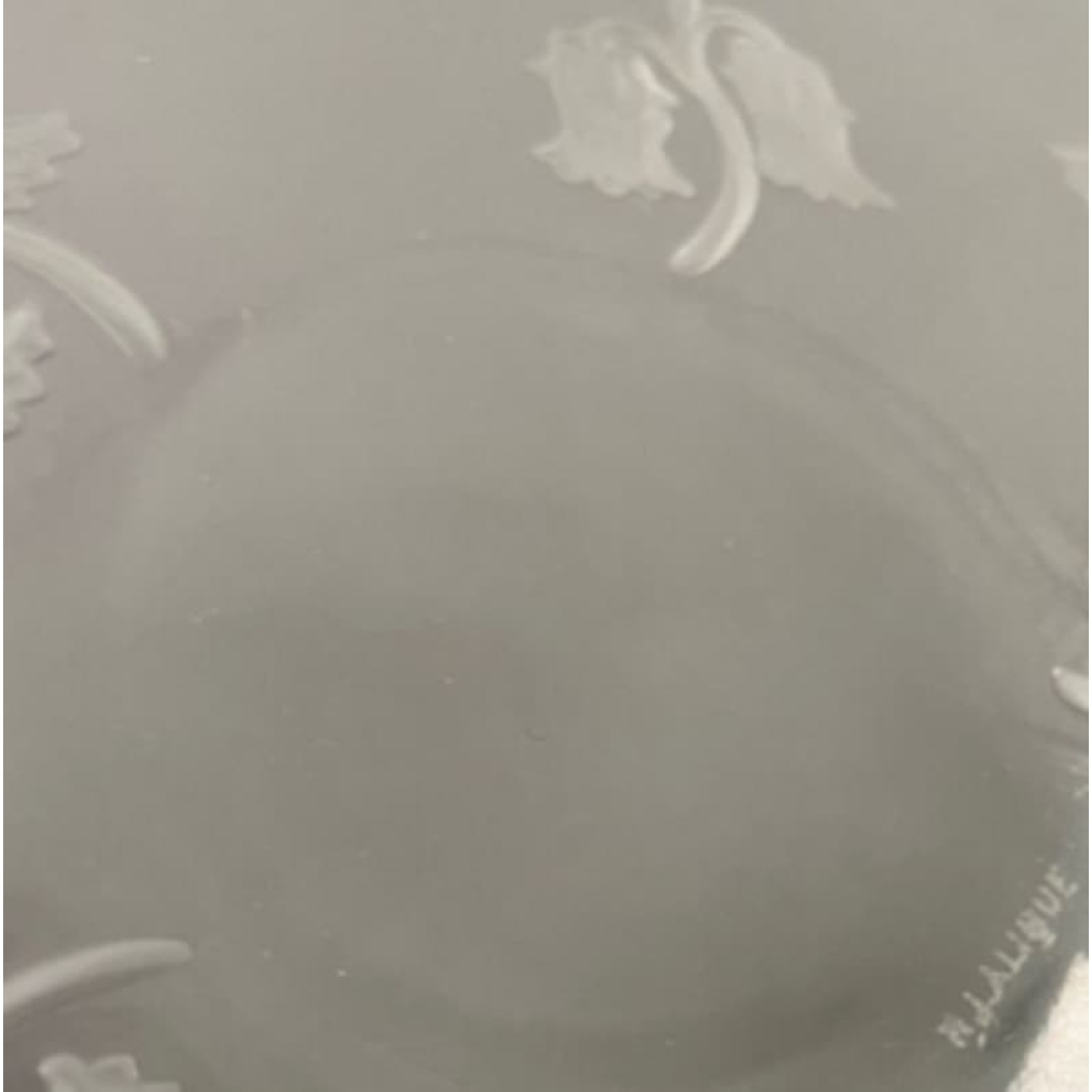 René LALIQUE (1860-1945) : Bol et Assiette « Campana » | Biron René LALIQUE (1860-1945) : Bol et Assiette "Campana"