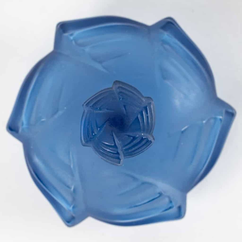 Flacon « Camille » verre bleu saphir de René LALIQUE | Biron Flacon "Camille" verre bleu saphir de René LALIQUE