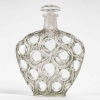 Flacon « Salamandres » verre blanc patiné gris de René LALIQUE | Biron Flacon "Salamandres" verre blanc patiné gris de René LALIQUE