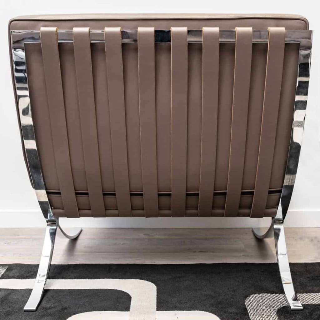 Chauffeuse & Ottoman « Barcelona » – Knoll International – Ludwig MIES VAN DER ROHE | Biron Chauffeuse & Ottoman "Barcelona" - Knoll International - Ludwig MIES VAN DER ROHE