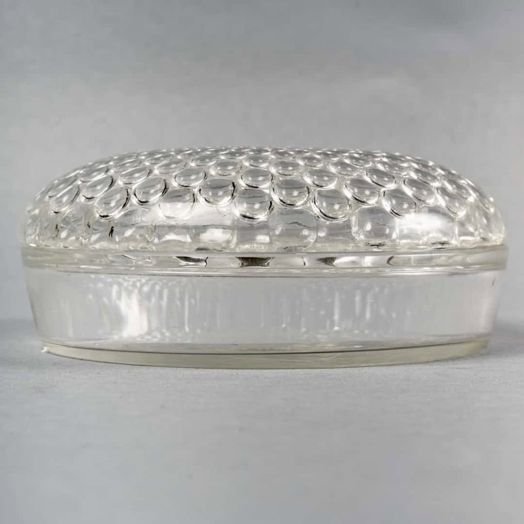Boîte « Nippon » verre blanc de René LALIQUE | Biron Boîte "Nippon" verre blanc de René LALIQUE