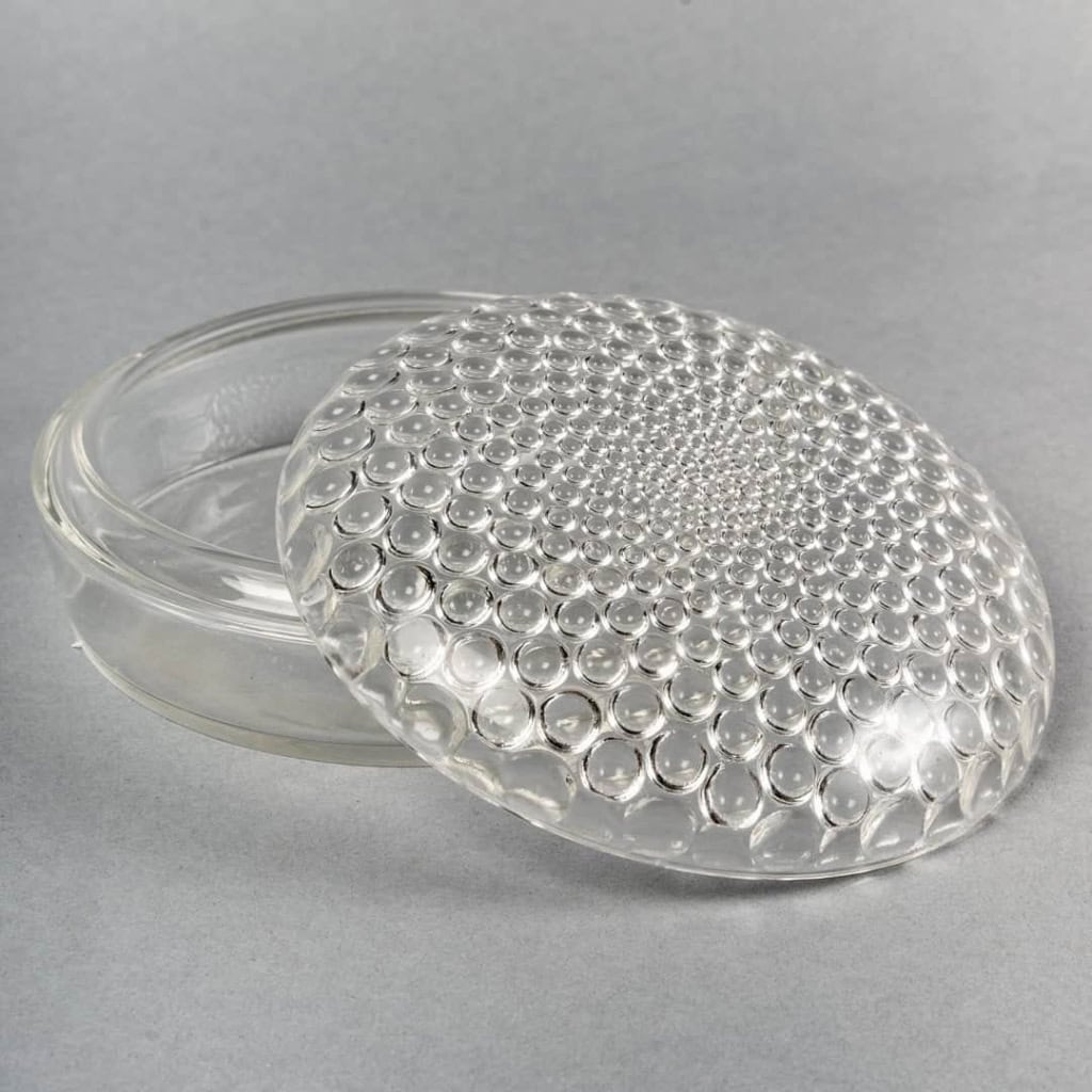 Boîte « Nippon » verre blanc de René LALIQUE | Biron Boîte "Nippon" verre blanc de René LALIQUE