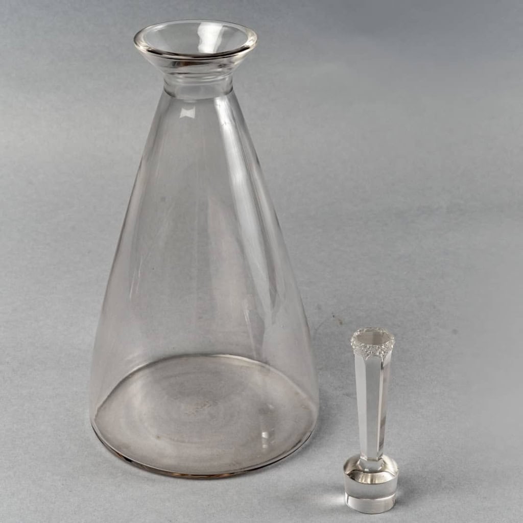 Carafe « Graines » verre blanc de René LALIQUE | Biron Carafe "Graines" verre blanc de René LALIQUE