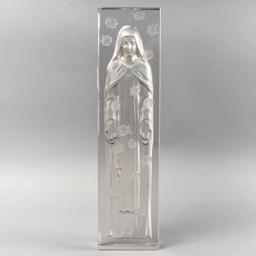Statuette « Sainte Thérèse de l’Enfant Jésus » verre blanc de René LALIQUE | Biron ||||||||