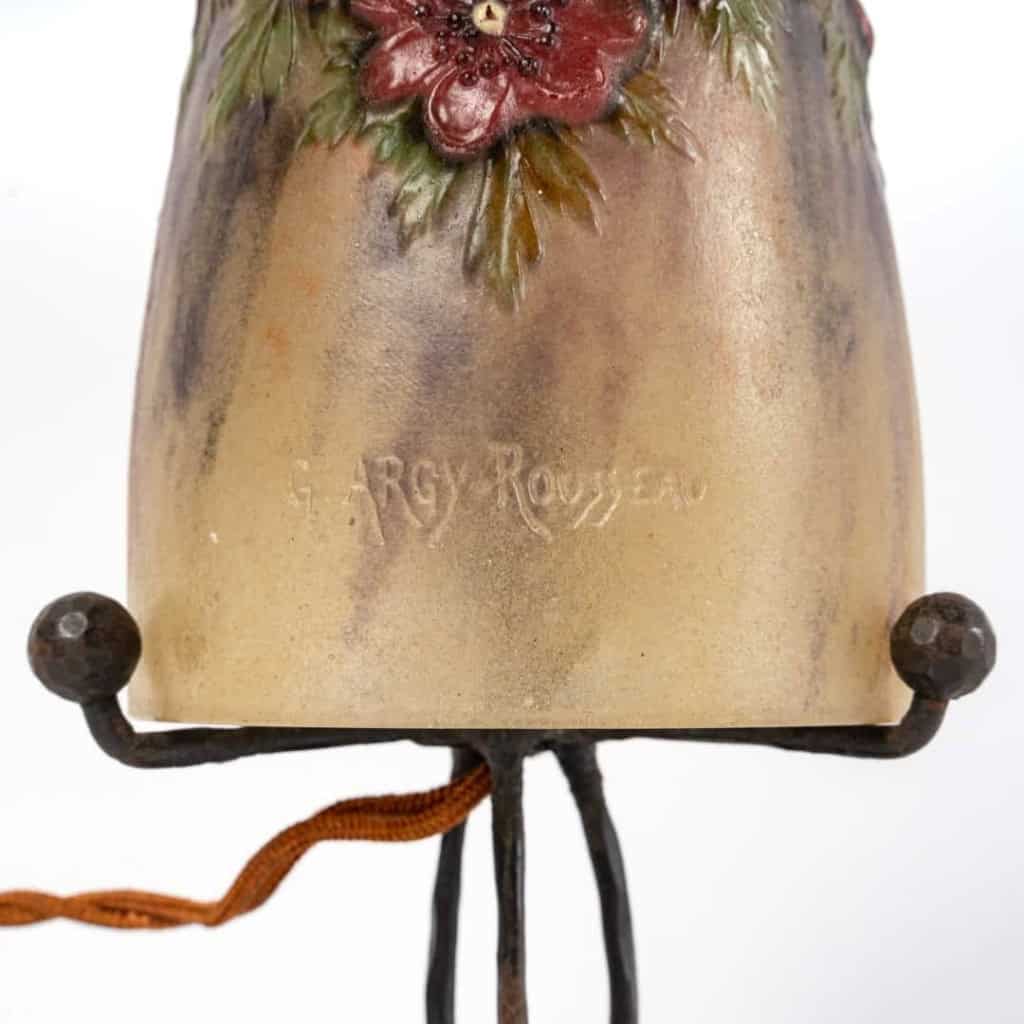 Veilleuse « Anémones des Bois » pâte de verre de Gabriel ARGY ROUSSEAU | Biron Veilleuse "Anémones des Bois" pâte de verre de Gabriel ARGY ROUSSEAU