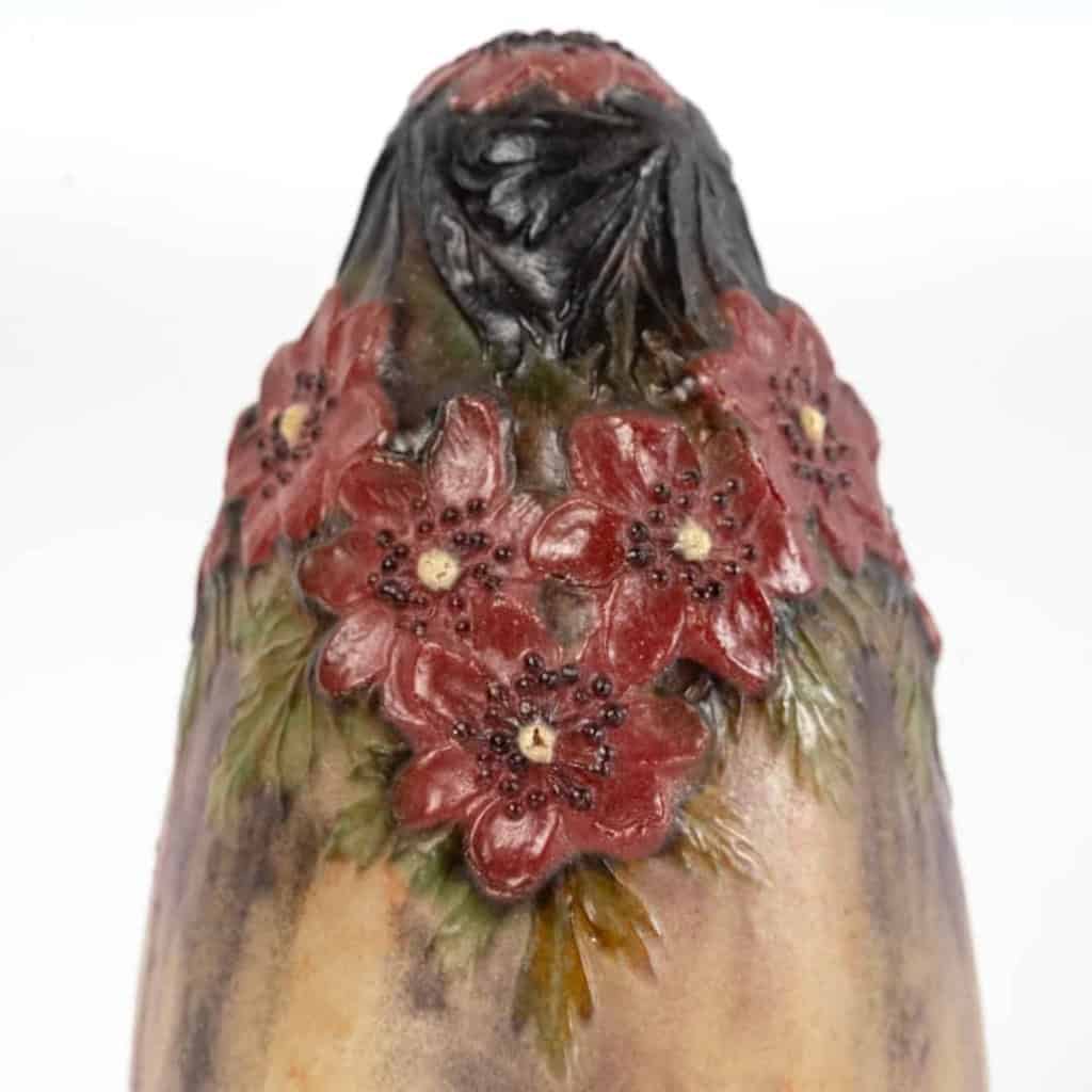 Veilleuse « Anémones des Bois » pâte de verre de Gabriel ARGY ROUSSEAU | Biron Veilleuse "Anémones des Bois" pâte de verre de Gabriel ARGY ROUSSEAU