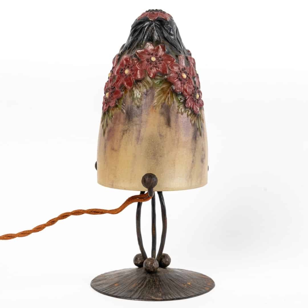 Veilleuse « Anémones des Bois » pâte de verre de Gabriel ARGY ROUSSEAU | Biron Veilleuse "Anémones des Bois" pâte de verre de Gabriel ARGY ROUSSEAU
