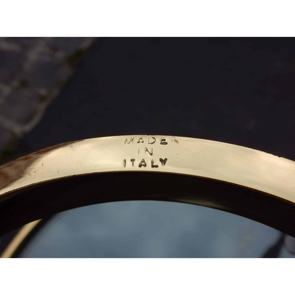 1970/80′ Paire de Guéridons Bronze Doré Style Maison Charles Italie Diam 60 cm | Biron 1970/80′ Paire de Guéridons Bronze Doré Style Maison Charles Italie Diam 60 cm