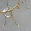 1970/80′ Paire de Guéridons Bronze Doré Style Maison Charles Italie Diam 60 cm | Biron 1970/80′ Paire de Guéridons Bronze Doré Style Maison Charles Italie Diam 60 cm