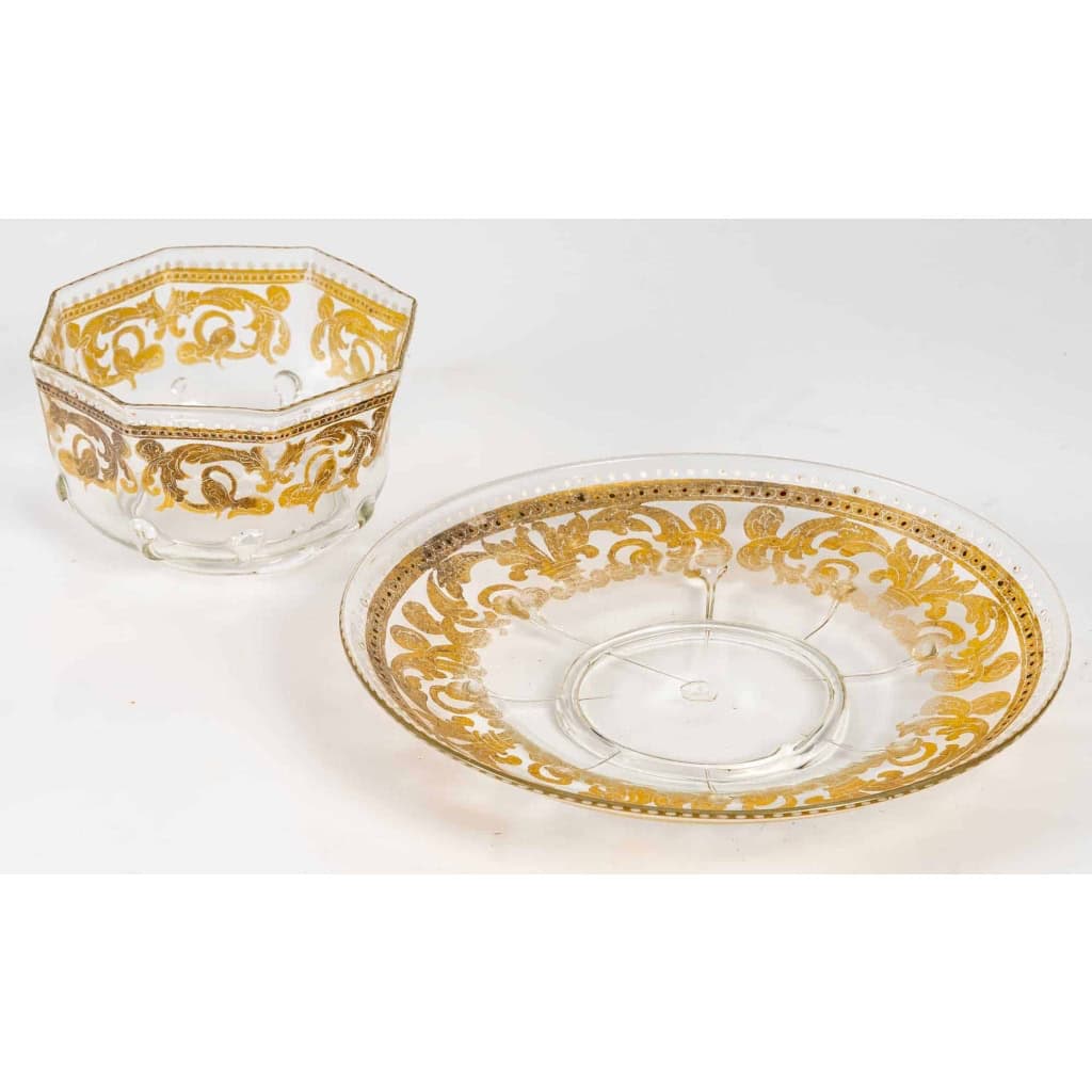 Coupe et sous-coupe, Venise XIXème siècle | Biron Coupe et sous-coupe, Venise XIXème siècle