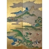 Rare Paravent Japonais d’une Scène de Chasse 17/18ème | Biron Rare Paravent Japonais d'une Scène de Chasse 17/18ème