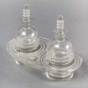 Huilier-Vinaigrier « Nippon » verre blanc de René LALIQUE | Biron ||||||