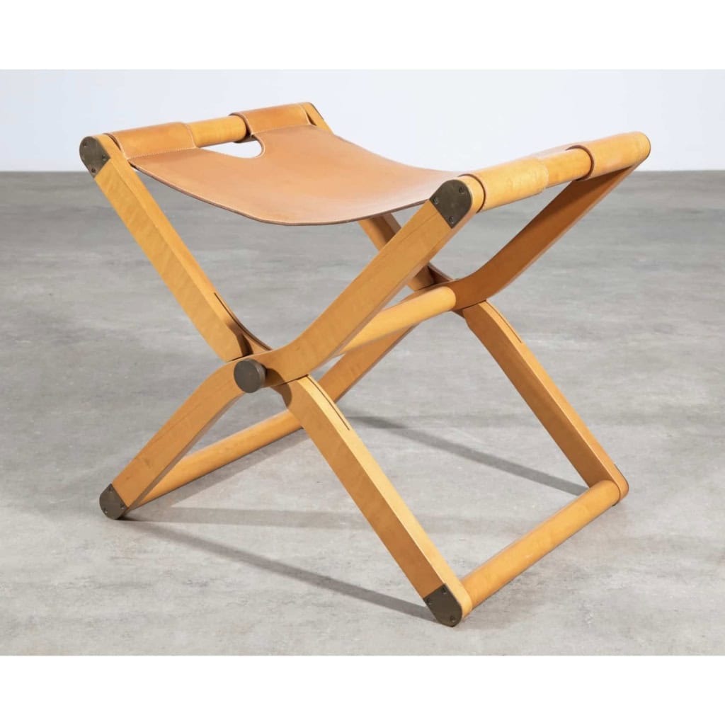 Hermès, Rena DUMAS (1937-2009) : Tabouret Pliant Pippa | Biron Hermès, Rena DUMAS (1937-2009) : Tabouret Pliant Pippa