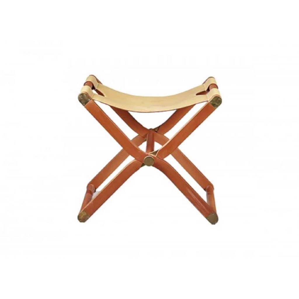 Hermès, Rena DUMAS (1937-2009) : Tabouret Pliant Pippa | Biron Hermès, Rena DUMAS (1937-2009) : Tabouret Pliant Pippa
