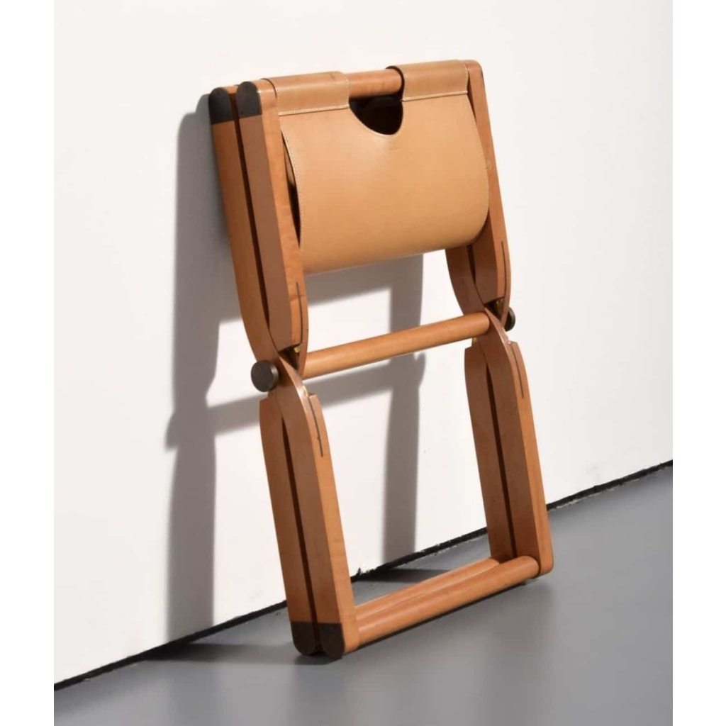 Hermès, Rena DUMAS (1937-2009) : Tabouret Pliant Pippa | Biron Hermès, Rena DUMAS (1937-2009) : Tabouret Pliant Pippa