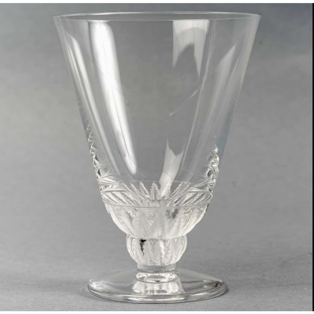 Service de Verres « Champigny » verre blanc de René LALIQUE – 30 Pièces | Biron Service de Verres "Champigny" verre blanc de René LALIQUE - 30 Pièces