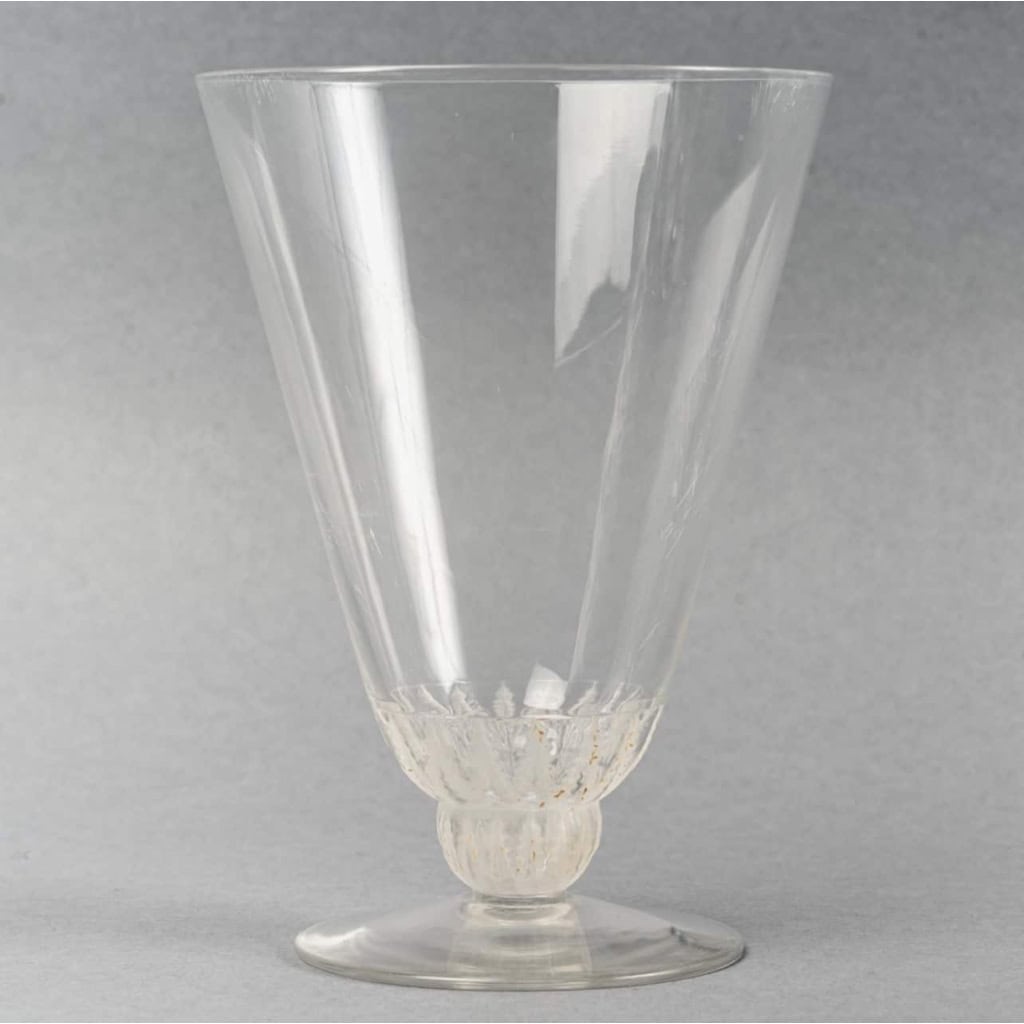 Service de Verres « Champigny » verre blanc de René LALIQUE – 30 Pièces | Biron Service de Verres "Champigny" verre blanc de René LALIQUE - 30 Pièces