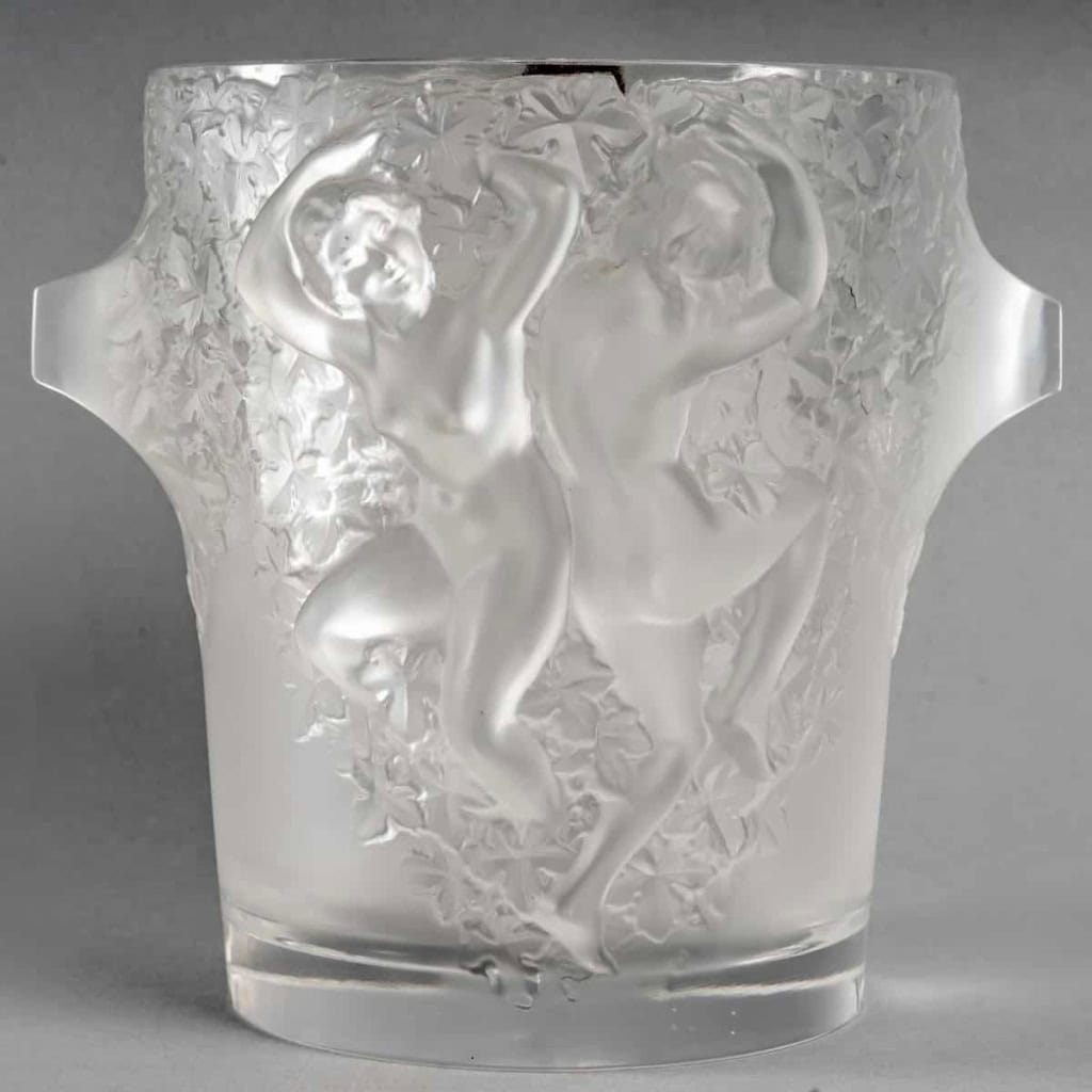 Vase Seau à Champagne « Ganymède » en cristal blanc de LALIQUE FRANCE | Biron |||||||||